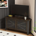 Farmhouse Corner TV Stand for 50 Inch TV, Rustic Entertainment Center with Storage, Space-Saving Media Console Table for Living Room & Bedroom