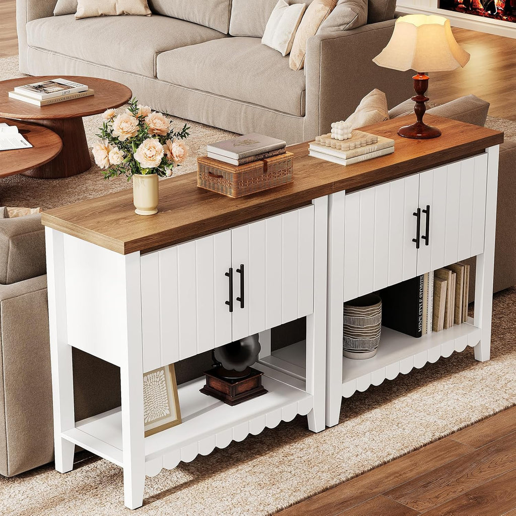 31.7" Entryway Table Console Table with Storage, Coffee Bar Cabinet with 2 Doors