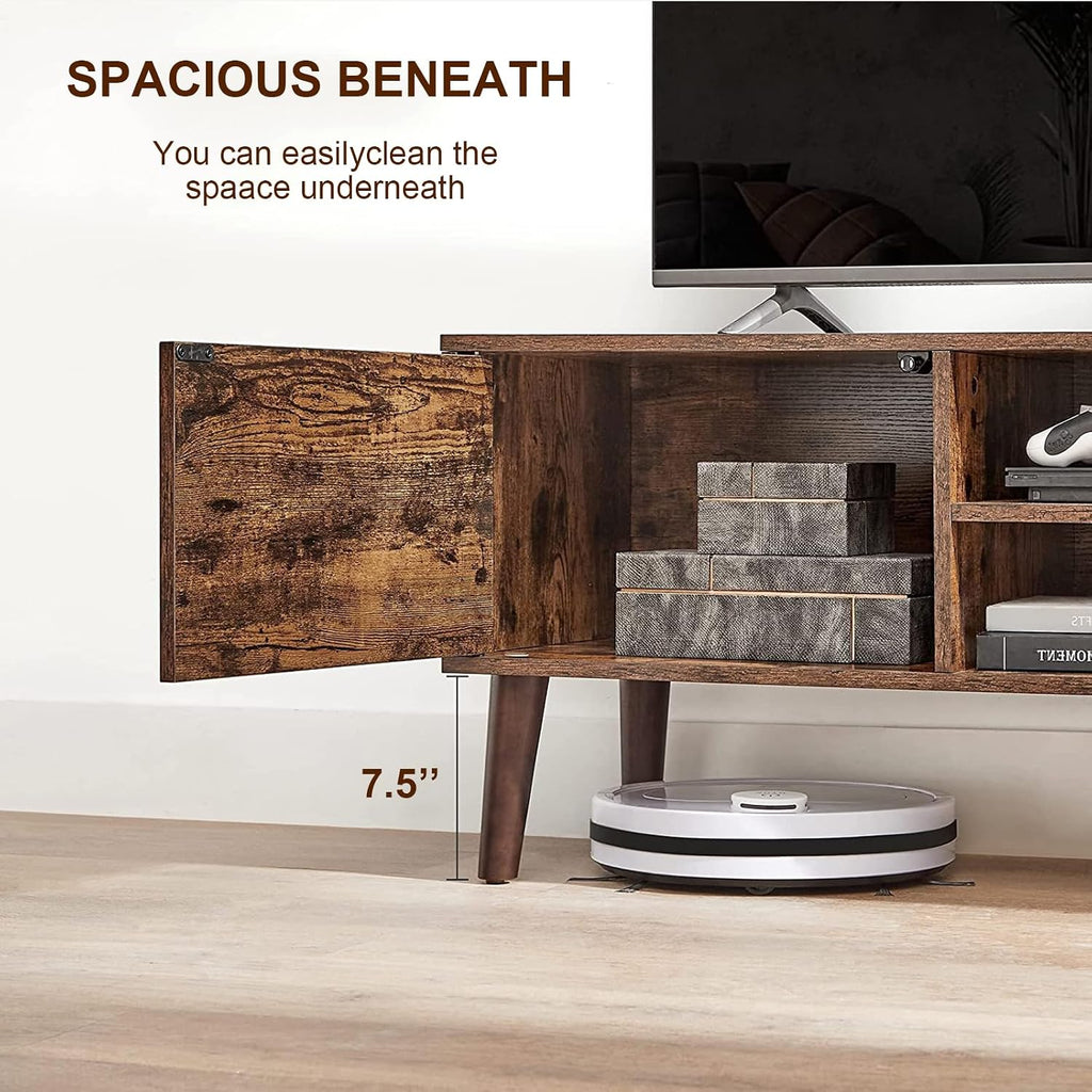 47-Inch Industrial Coffee Table and TV Stand with Storage Compartments