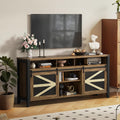 70 Inch TV Stand for TVs up to 70", Rustic Farmhouse Media Console with Sliding Barn Doors, 6 Drawers, Entertainment Center for Living Room
