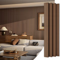 Wood Slat Acoustic Panels, 4 Pack 94" x 8"(21ft²) Wood Wall Panels, Walnut