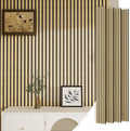 Wood Slat Acoustic Panels, 4 Pack 94" x 8"(21ft²) Wood Wall Panels, Soundproof Wood Slat Panel, 3D Fluted Sound Absorbing Paneling for Wall Decor, Living Room, Bedroom, Oak