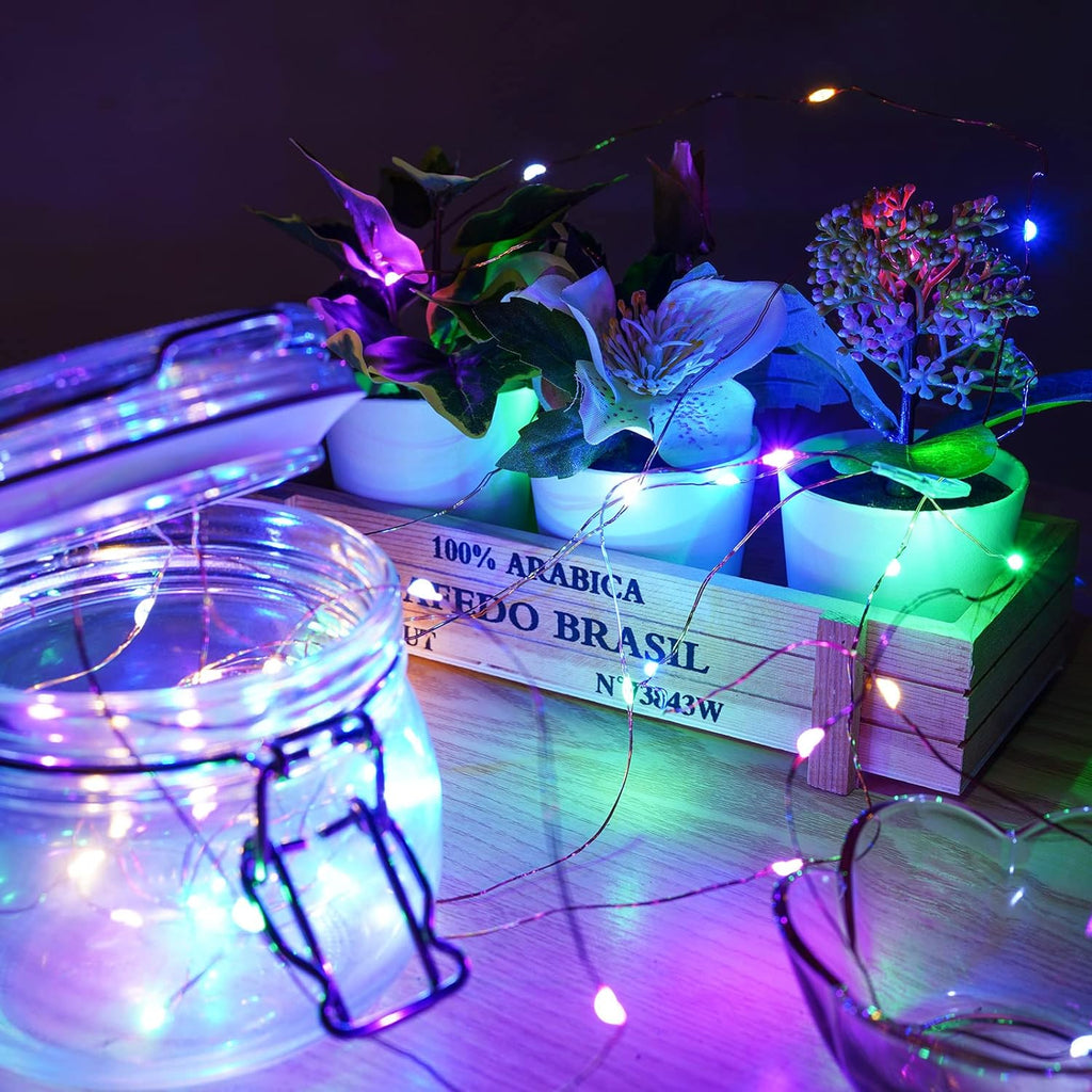 8 Pack Fairy Lights Battery Operated 16 ft 50 Led Mini Waterproof Fairy String Lights