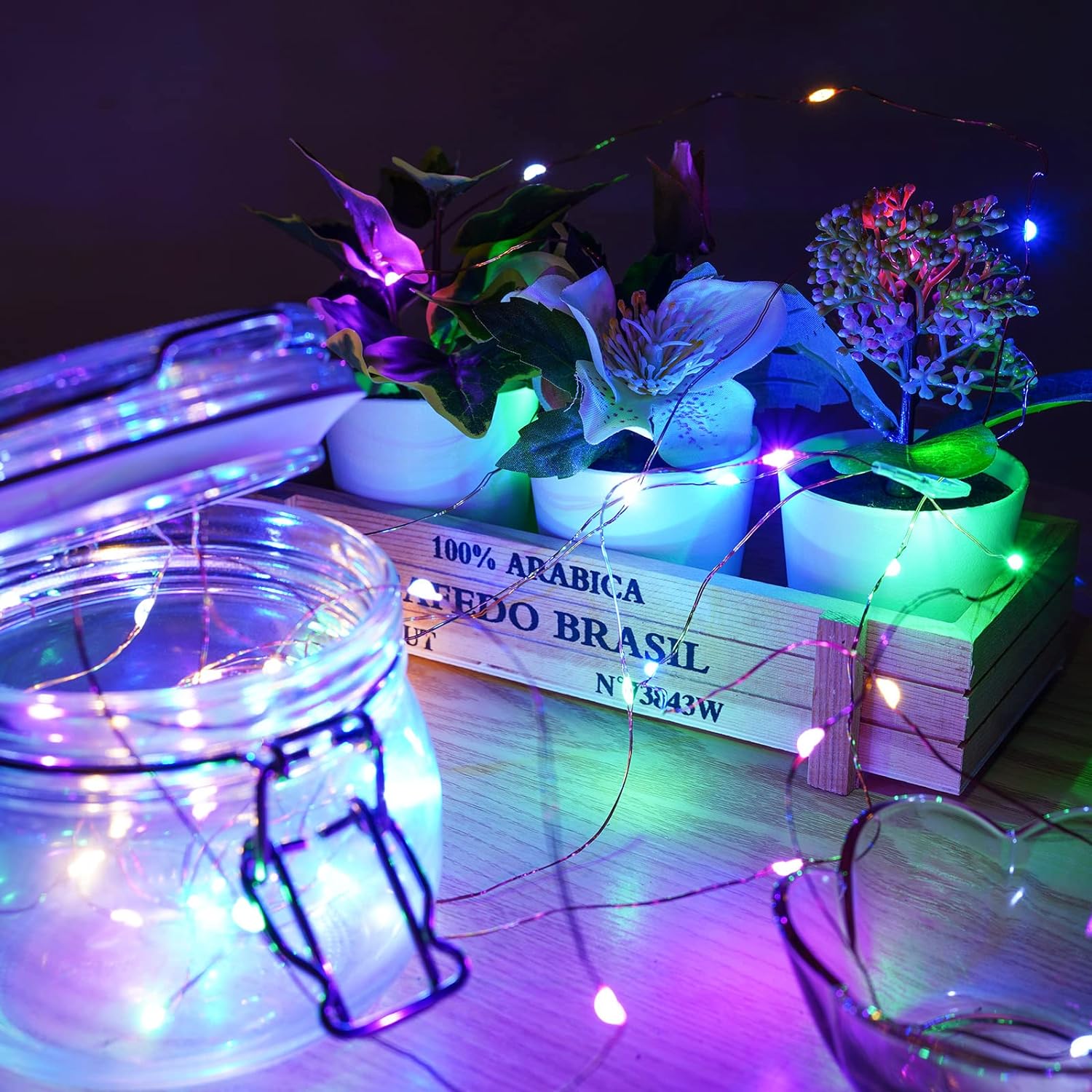 8 Pack Fairy Lights Battery Operated 16 ft 50 Led Mini Waterproof Fairy String Lights