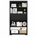 5-Tier Convertible Bookshelf with Flip-Down Desk – 71” Tall Modern Storage Bookcase - Black
