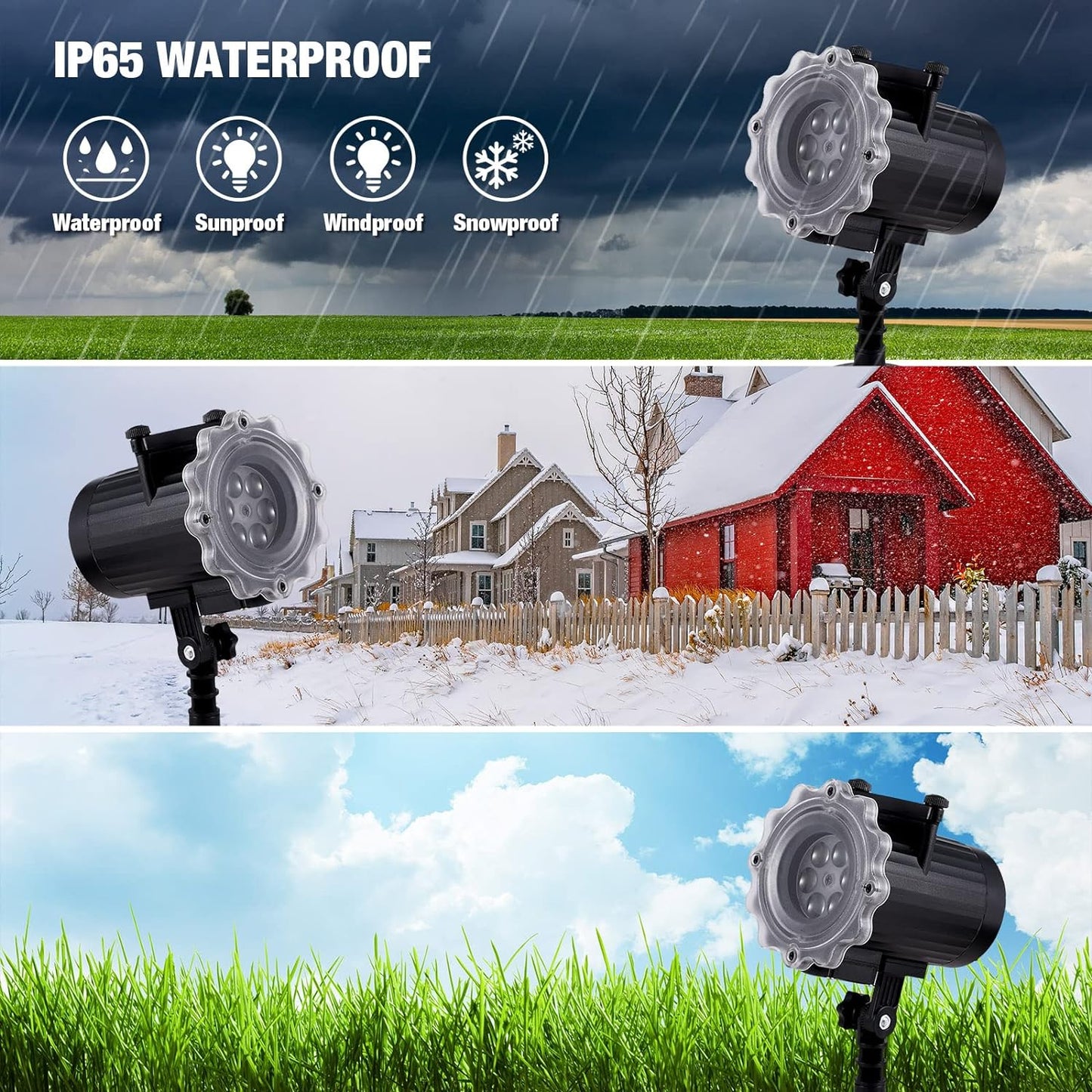 Christmas Projector Lights Outdoor LED Waterproof Xmas Projector Lights Outdoor 16 HD