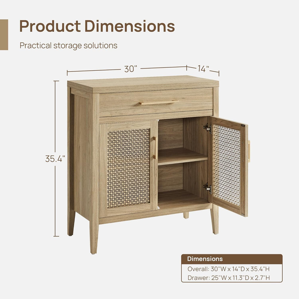 SICOTAS 30" Kitchen Sideboard Buffet Cabinet with Storage