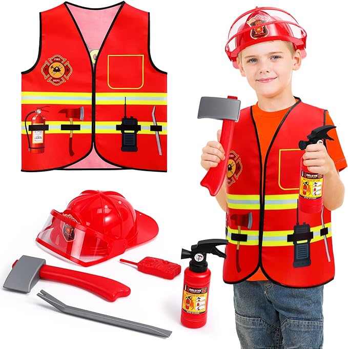 Fireman Costume Christmas Present for kids Toys for Boys and Girls
