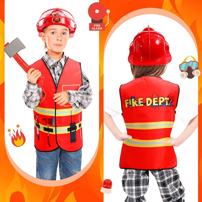 Fireman Costume Christmas Present for kids Toys for Boys and Girls