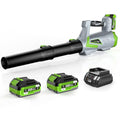 Leaf Blower Cordless with 2 x 4.0Ah Batteries and Turbo Mode