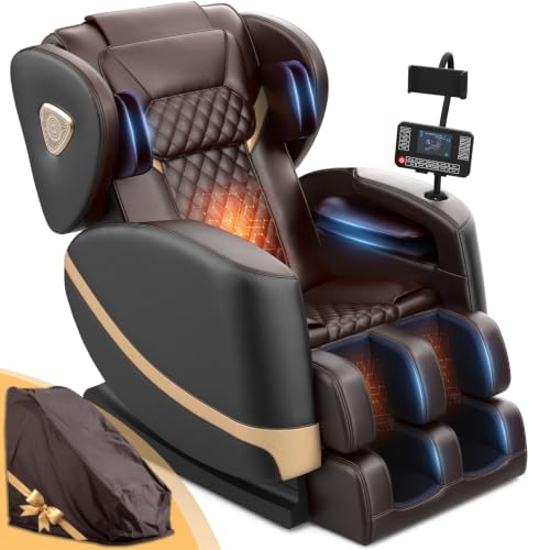 Massage Chair Full Body Zero Gravity Recliner, New Version 2026 14 Shiatsu Rollers, 10 Airbags, 5 Auto Modes, Heated, Foot Massage, Bluetooth Speaker, Touchscreen for Back & Neck Pain, Spa
