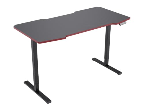Electric Standing Desk 55 x 28 Inch, Adjustable Height Sit Stand Desk for Home Office, Computer Workstation with Spacious Desktop and Steel Frame