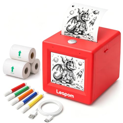 AI Voice Sticker Maker for Kids, Mini Inkless Thermal Printer, Portable Sticker Printer Machine Box for DIY Crafts, Journaling &amp; Doodles, Birthday Toy Gift for Boys and Girls Ages 3+