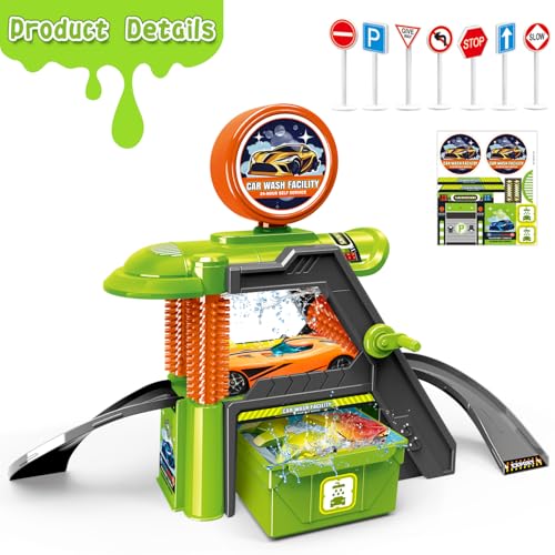 Car Wash Toy Set with Color Changing Cars, Remote Control Racing Cars, Ages 8+