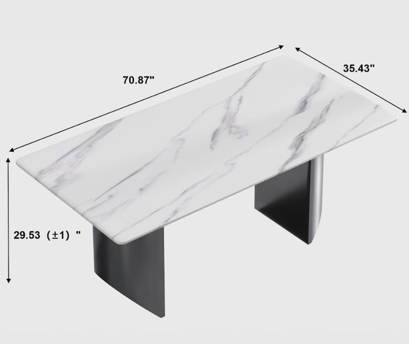 Light Luxury White Marble Dining Table - Easy-to-Clean Restaurant Furniture (Single Table/Combination Style)