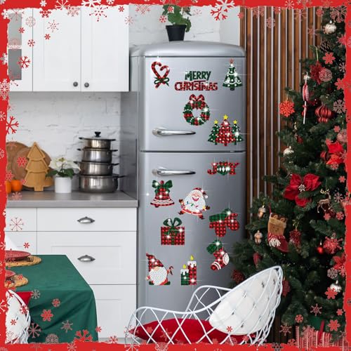 30 Pcs Christmas Diamond Art Magnet Kits
