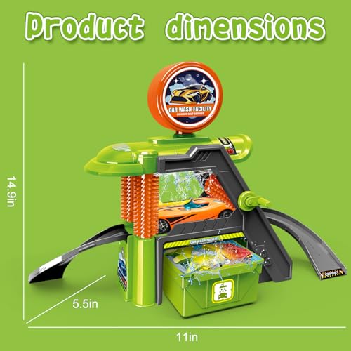 Car Wash Toy Set with Color Changing Cars, Remote Control Racing Cars, Ages 8+