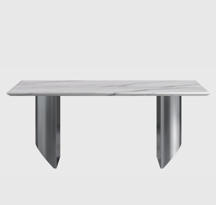 Light Luxury White Marble Dining Table - Easy-to-Clean Restaurant Furniture (Single Table/Combination Style)