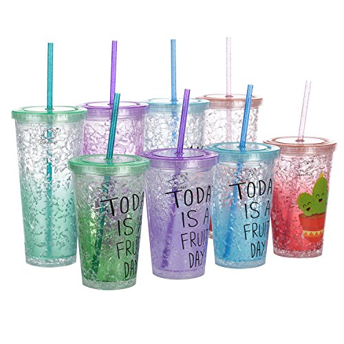 11 Inch Reusable Tritan Plastic Straws,Replacement Glitter Sparkle Drinking Straws for 24 oz-40 oz Mason Jars/Tumblers,Set of 12