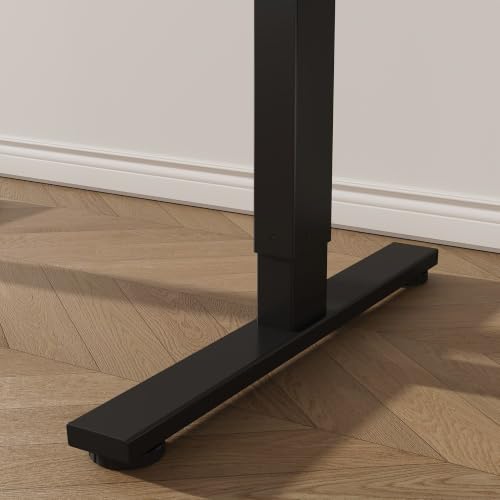 Electric Standing Desk 55 x 28 Inch, Adjustable Height Sit Stand Desk for Home Office, Computer Workstation with Spacious Desktop and Steel Frame