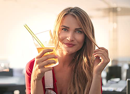 11 Inch Reusable Tritan Plastic Straws,Replacement Glitter Sparkle Drinking Straws for 24 oz-40 oz Mason Jars/Tumblers,Set of 12