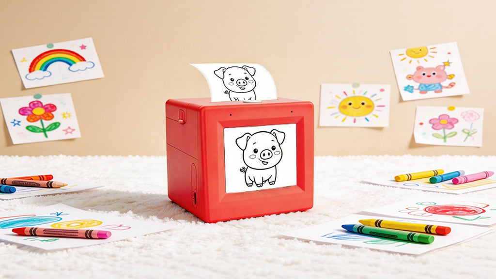 AI Voice Sticker Maker for Kids, Mini Inkless Thermal Printer, Portable Sticker Printer Machine Box for DIY Crafts, Journaling &amp; Doodles, Birthday Toy Gift for Boys and Girls Ages 3+