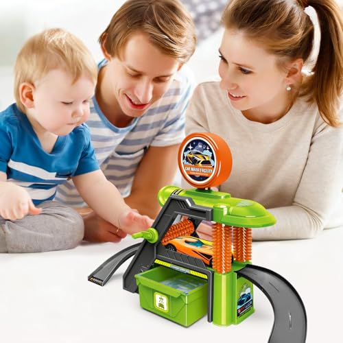Car Wash Toy Set with Color Changing Cars, Remote Control Racing Cars, Ages 8+
