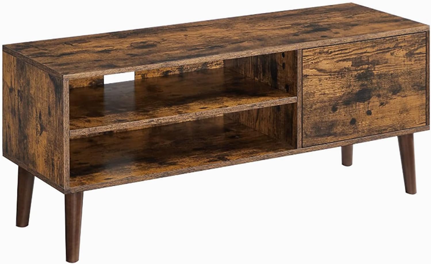 47-Inch Industrial Coffee Table and TV Stand with Storage Compartments