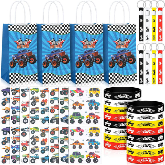 48pcs Truck Birthday Party Supplies for 12 Guests Goodie Bag Supplies