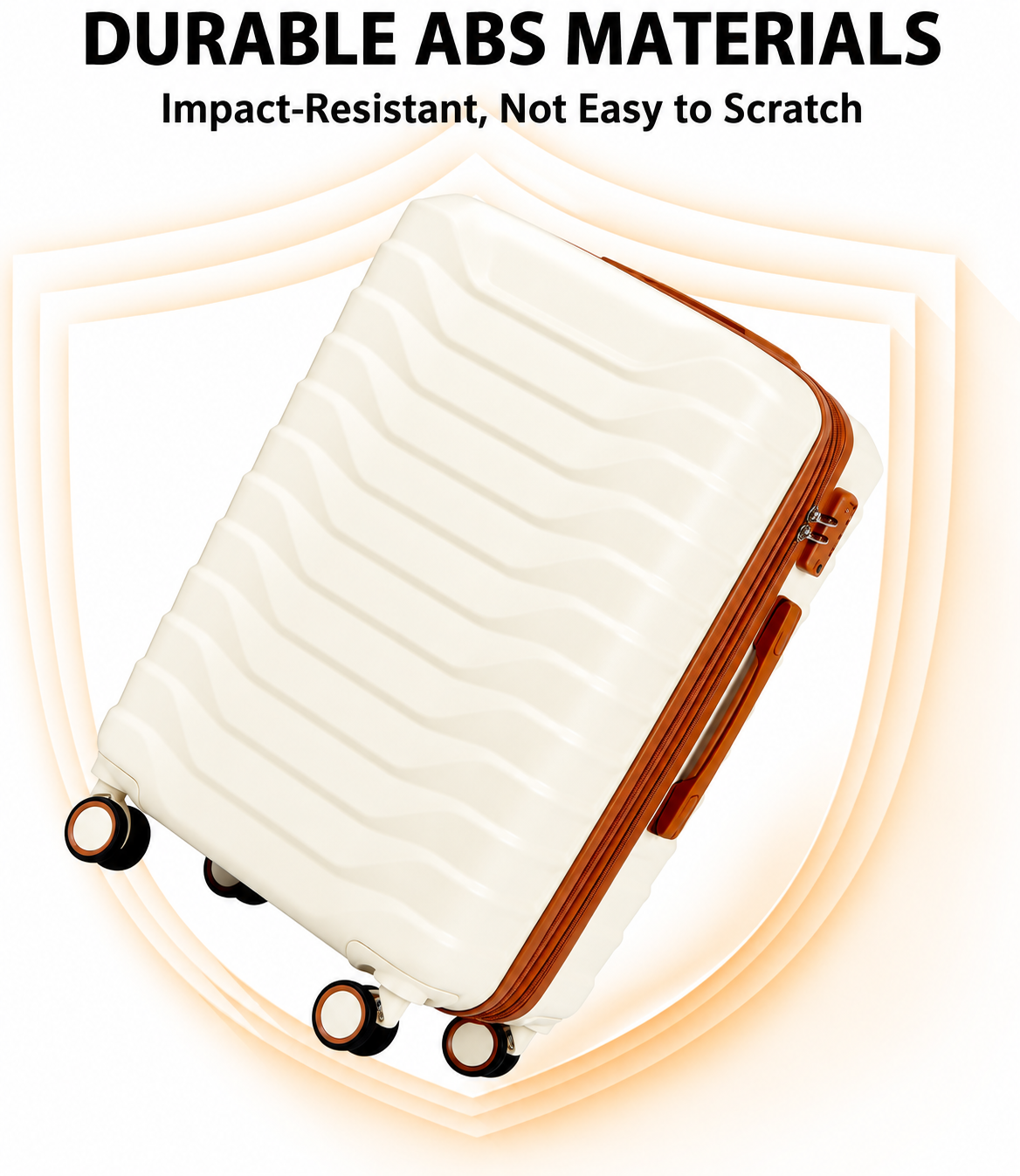 Luggage Set 7 Piece, Expandable Hardshell Suitcase Set 28/24/20/14 Inch Carry On Luggage with TSA Lock, Spinner Wheels, ABS Lightweight Travel Luggage Sets (White)