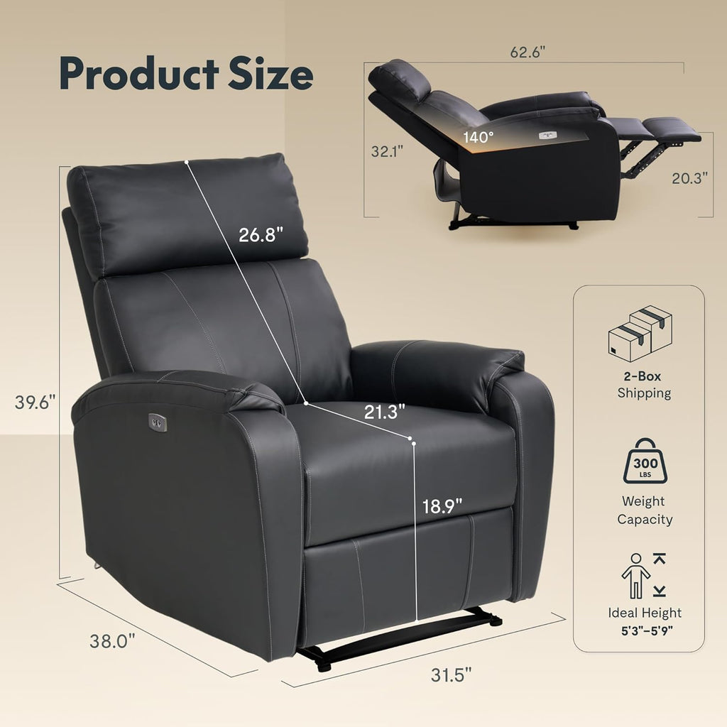 FLEXISPOT X3 Power Recliner Chair, Adjustable Electric Recliner with USB Port