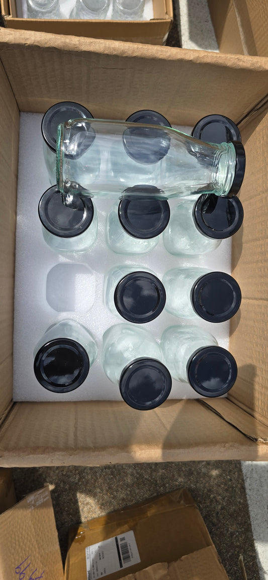 36pk SB Bottles w/ Black Metal Lids