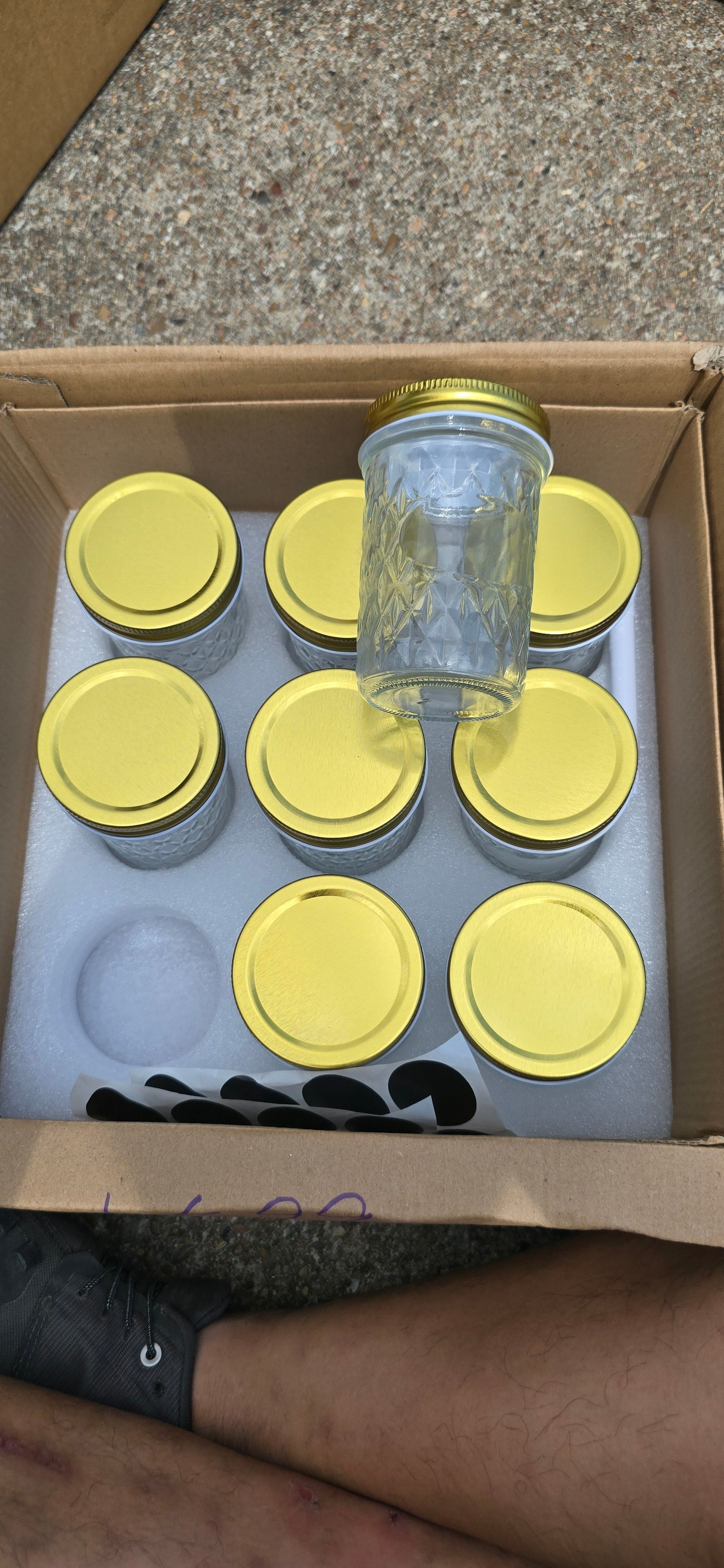 Jars With Gold Lids
