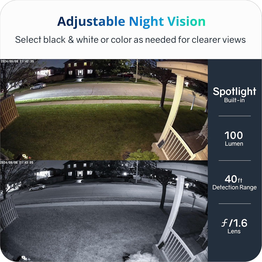 4K Solar Powered Security Cameras Wireless System Outdoor/Indoor