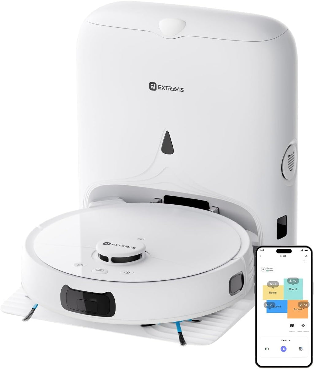 V5 Robot Vacuum and Mop, Self-Emptying Robotic Vacuum Cleaner
