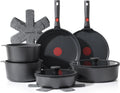 SENSARTE 17 Piece Pots and Pans Set, Nonstick Detachable Handle Cookware Set