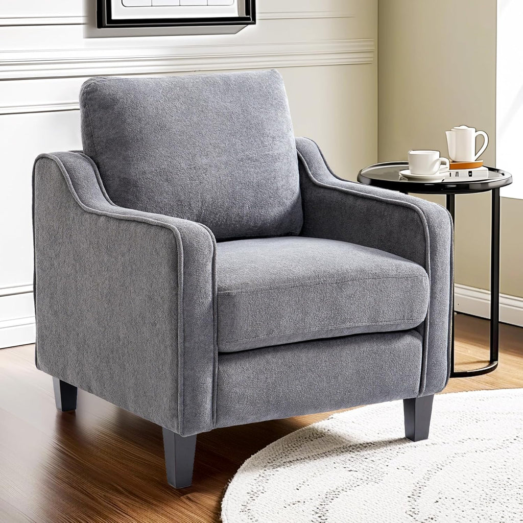 Accent Chair for Living Room, Mid Century Modern Reading Chair for Bedroom