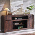 Modern TV Stand for 80 Inch TVs, 32"Tall Entertainment Center w/Storage Cabinet& drawers
