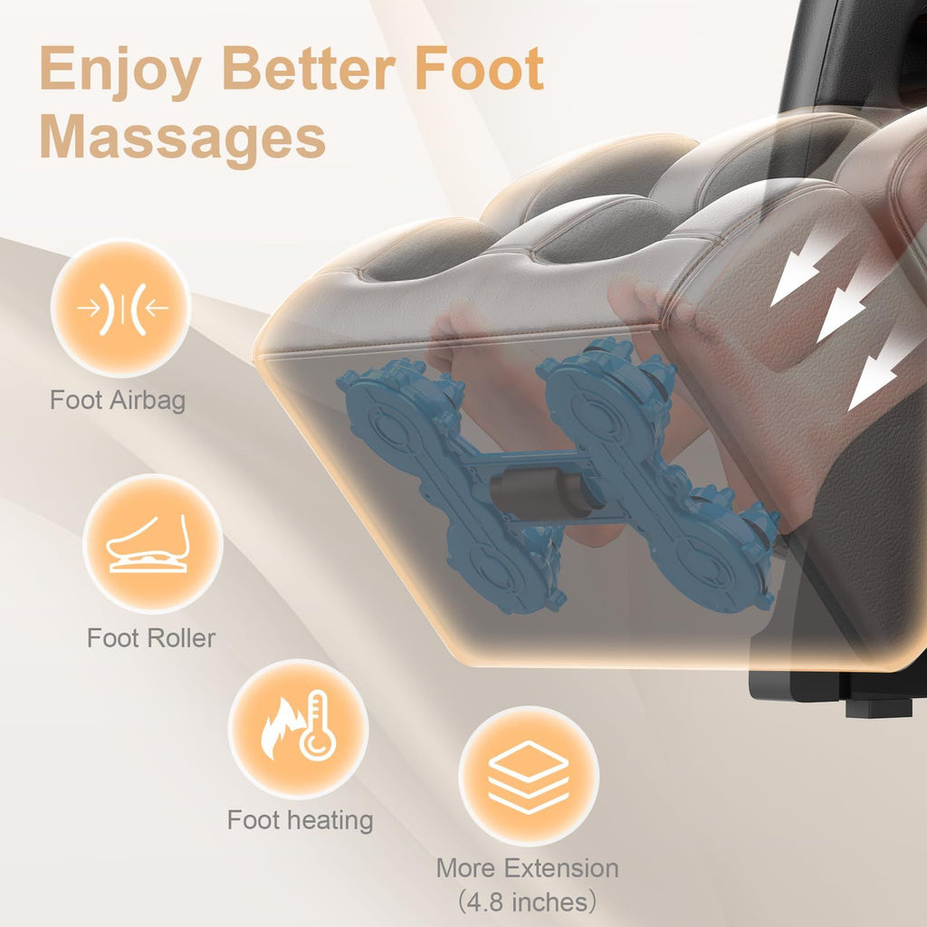 Massage Chair Full Body Zero Gravity Recliner, New Version 2026 14 Shiatsu Rollers, 10 Airbags, 5 Auto Modes, Heated, Foot Massage, Bluetooth Speaker, Touchscreen for Back & Neck Pain, Spa