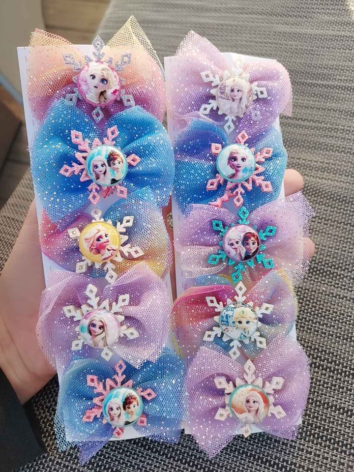 Frozen Princess Snowflake Hairpins 10pc