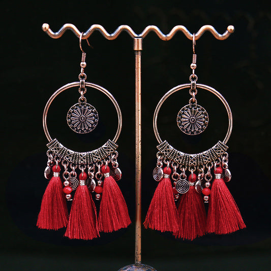 ROE02 Valentine Red Color Boho Earrings ROE02 RSTore