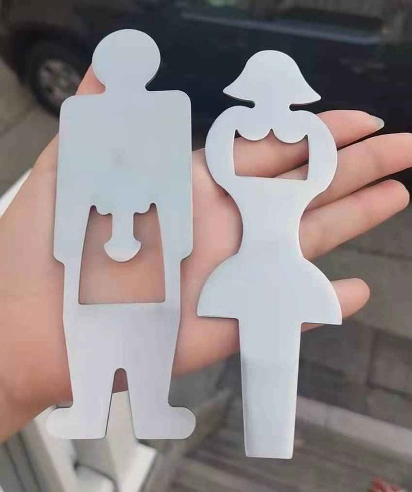 2 Pieces Funny Naughty Stainless Steel Bottle Opener Set
