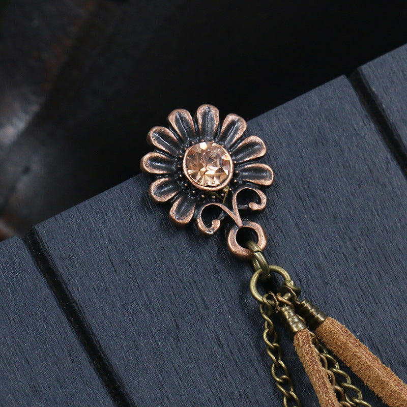 LLE02 Long Dangle Tribal Style Earrings