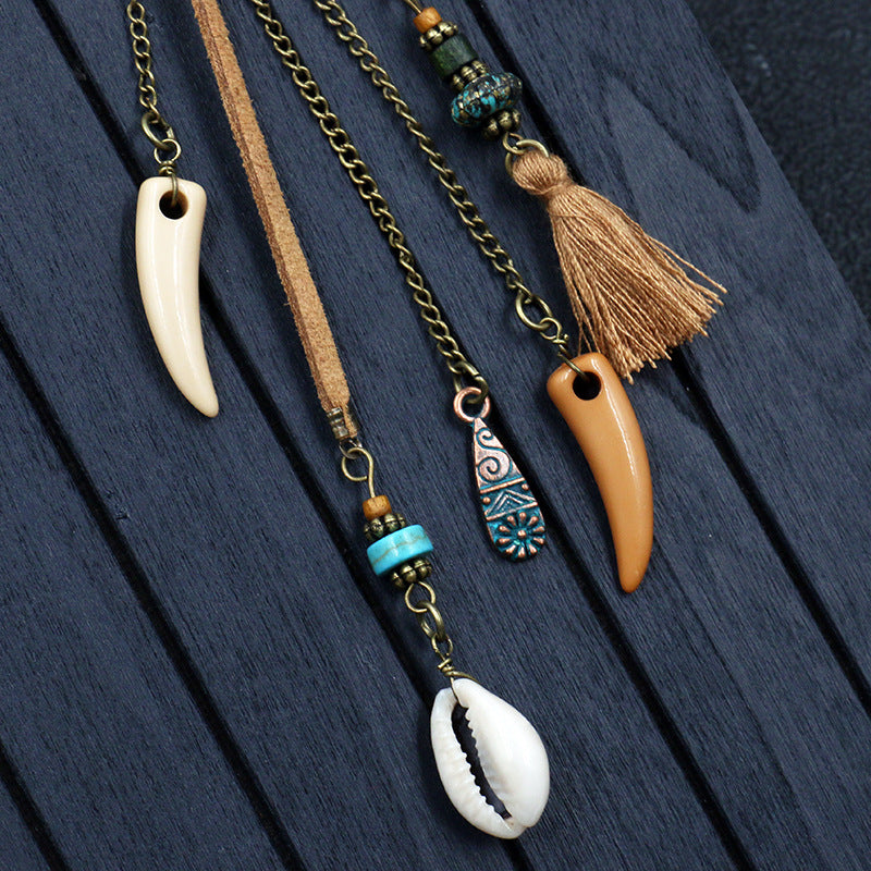 LLE02 Long Dangle Tribal Style Earrings