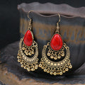 RGE02 Very Pretty Ruby Red Bohemian Earrings