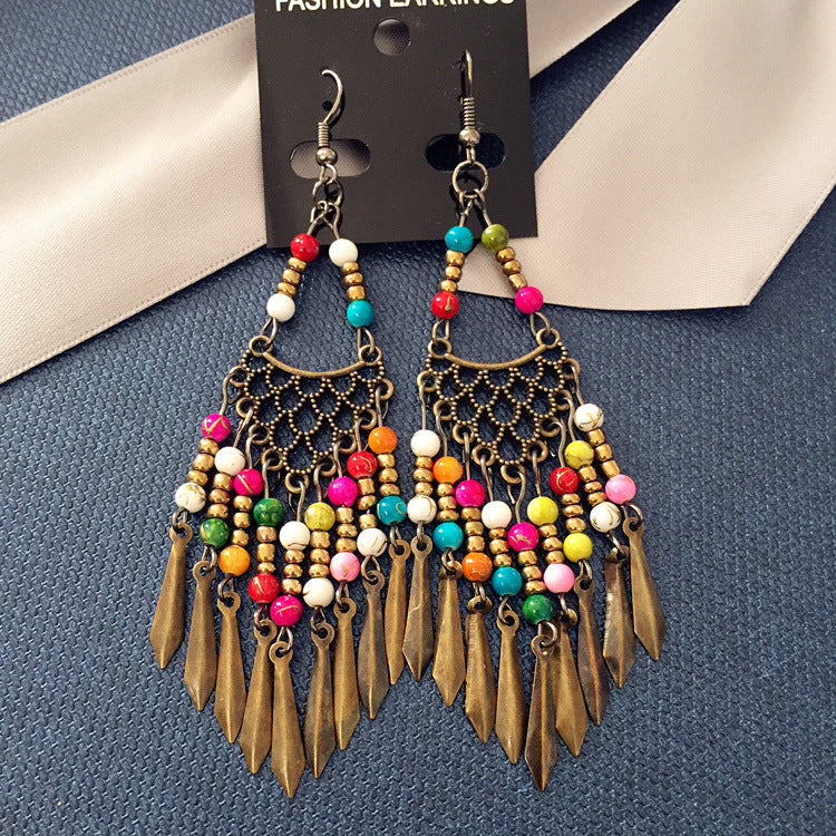 Beautiful Handmade Boho Earrings Colorful VVE02