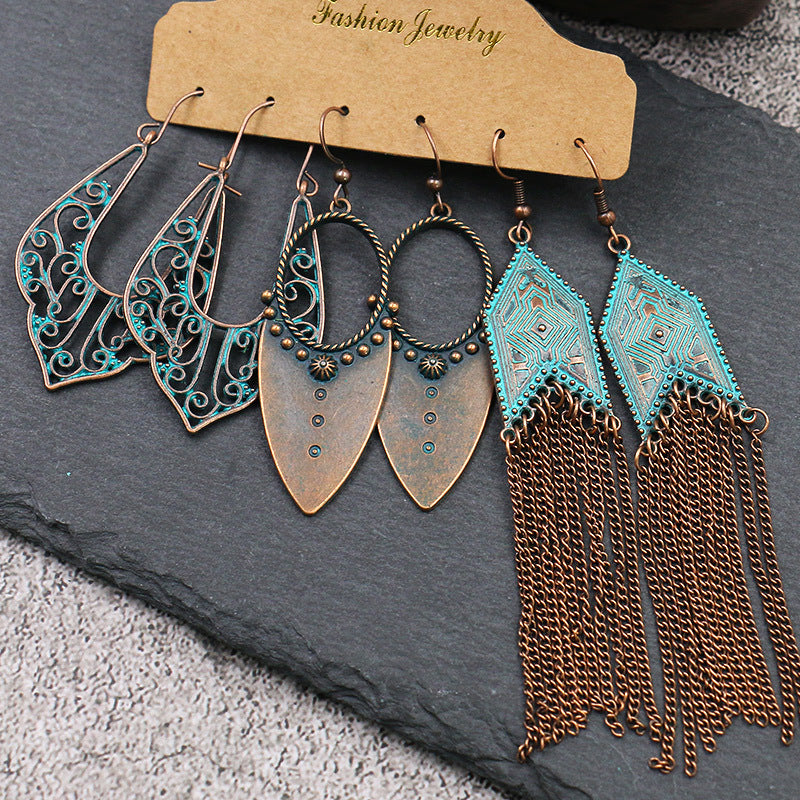 EB03 Bohemian Earrings 3pairs Fashion Vintage Earrings Set