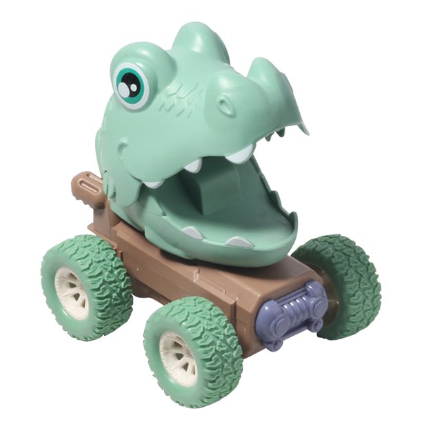 4 Pack Press and Go Baby Dinosaur Shark Toy Cars