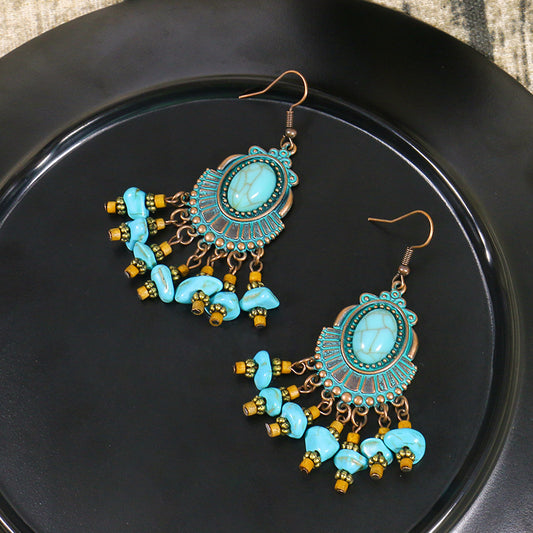 Turquoise Color Summer Style Bohemian Earrings BDE02