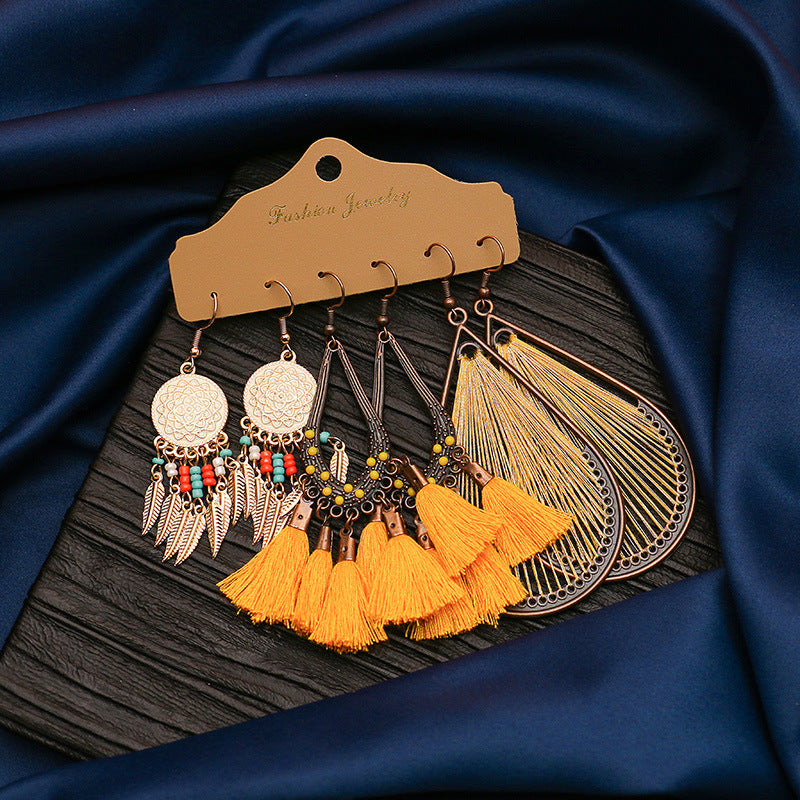 YLE03 Yellow Style Boho Earrings